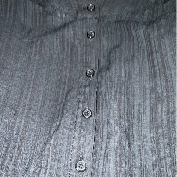 Style & Co Women's Cotton Blend Shadow-Striped Ruffle-Hem Dress Black. Large NWT - Picture 5 of 7